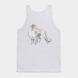 Dog - Borzoi - Tan and White Tank Top